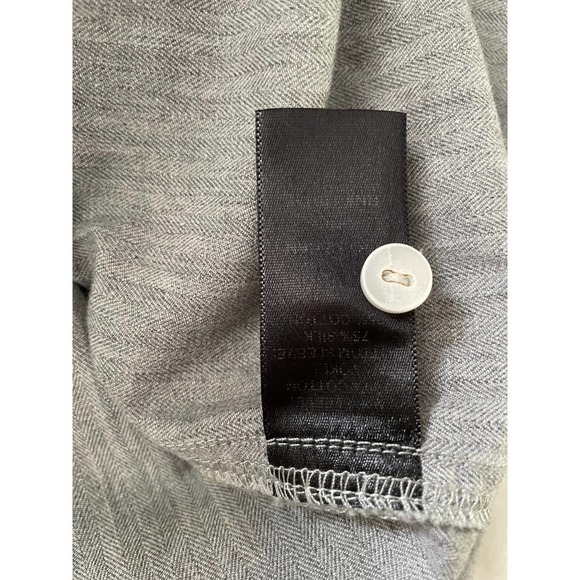 Quinn Mens Regular Fit Button-Up Shirt Short Sleeve Collared Size L Gray - Picture 8 of 9